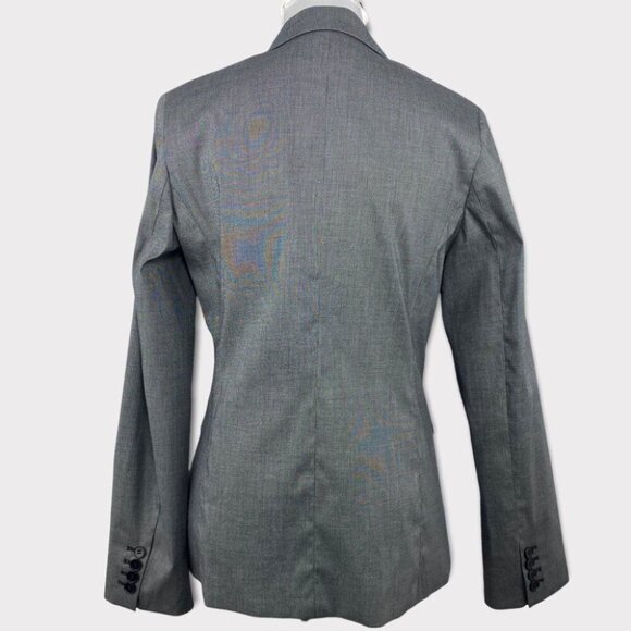 Talbots Women's NWT Blue Mini Check Three Button Luxury Career Blazer 6 Long/C36 - Picture 5 of 7